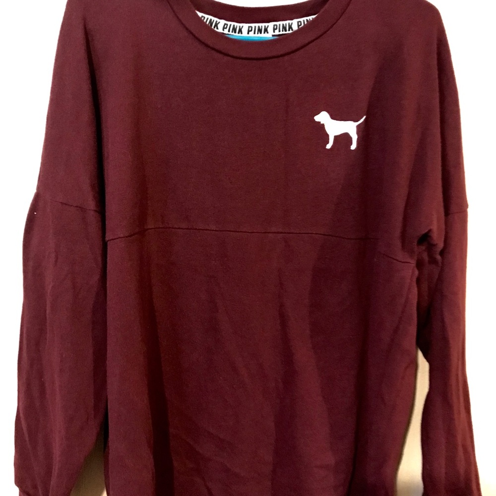 PINK MAROON AND GOLD SWEATSHIRT SMALL EUC